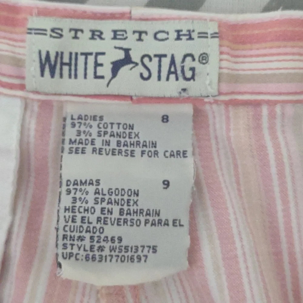 White‎ Stag Bermuda shorts 8/9 orange stripe Vintage